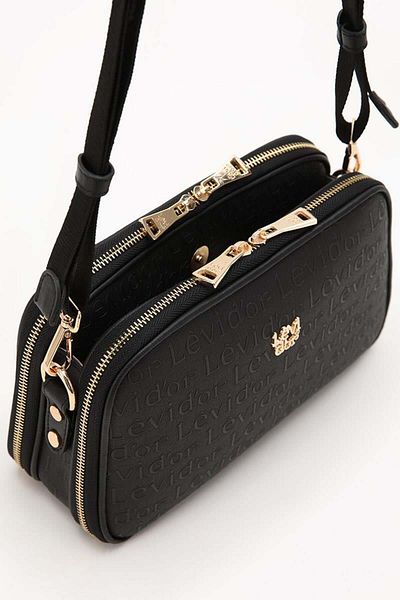 Levidor Black Double Compartment Sport Shoulder Bag