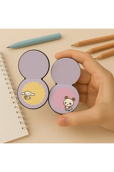 NaSaDAN Oreo Notepad with Double Mini Figures and Colorful Pages