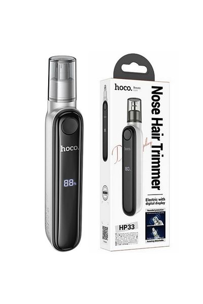 REDz Accessories Nose Hair Trimmer, Hoco HP33, Nose Hair Trimmer, 400mAh, LED Display, Gray