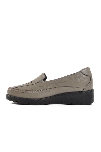 WALKWAY Bb096 Z Gray Genuine Leather Women's Casual Shoes