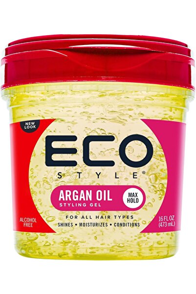ECO STYLE جل تصفيف الشعر خالي من البارابين والكبريتات مع زيت الأرغان المغربي (473 مل)