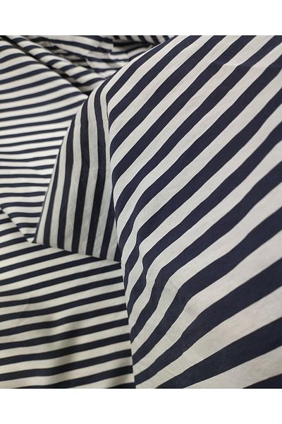 Kumaş Parça 140 cm Bumbac Sintetic Mixt Tesatura in culori Alb Negru