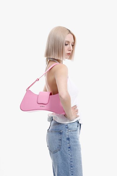 LOVENTA Adjustable Strap Shoulder Bag Greta Pink