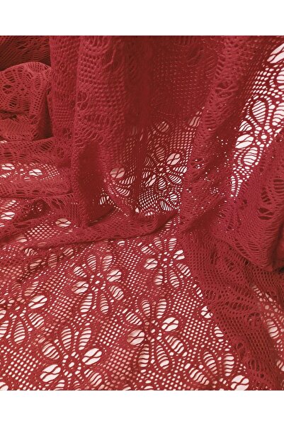 Kumaş Parça 150 cm Tricotat Colorat Floare Roșie de Rodie