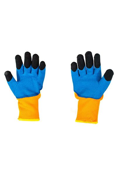 BSP Guard Set 12 Work gloves, Oro model, blue and orange, size 10