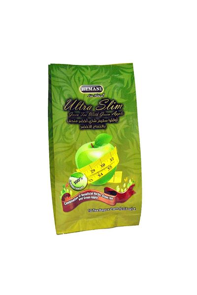 HEMANI Ultra Slim Green Tea with Green Apple 12 Pieces