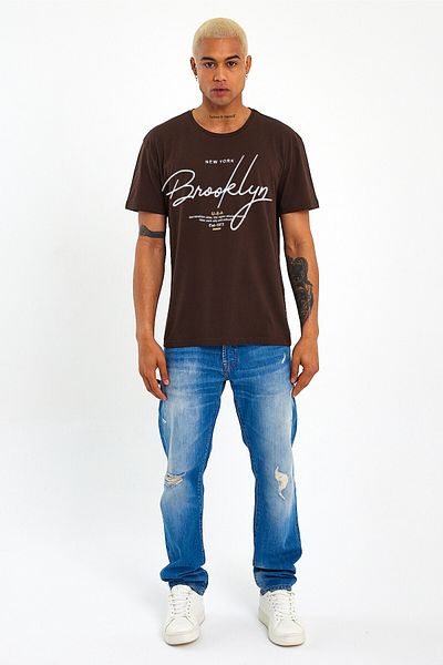 Superlife Superlife Men's Crew Neck Standard ® Ular Fit T-Shirt Spr22Ts110