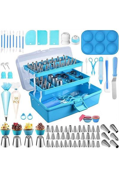 OEM Set de cofetărie/patiserie, 236 piese, oțel inoxidabil/silicon