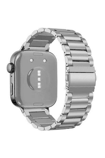 REDz Accessories Curea Classic Link pentru Huawei Watch Fit 3, aspect business, metalică, argintie