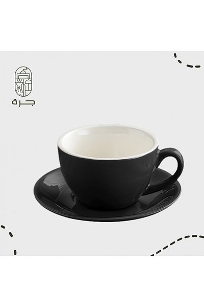Jarrah Colored ceramic mugs, black 150 ml from Jar