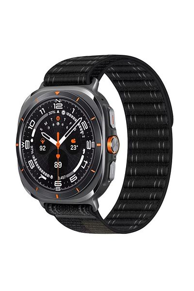 REDz Accessories Elastic Sport Strap, for Samsung Galaxy Watch Ultra 47mm, Adjustable Buckle Strap, Nylon, Black