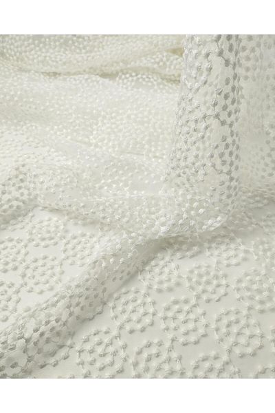 Kumaş Parça Τούλι Glitter σε Λευκό χρώμα (Πλάτος 140 cm x Μήκος 320 cm)