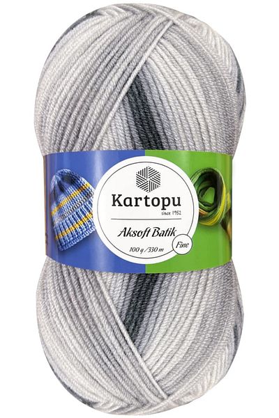 Kartopu Aksoft Batik Ebruli Πλεκτό Κλωστή 59221