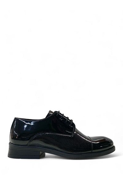 Tuğba Ortopedi 3021 Boy's Black Patent Leather Classic Shoes