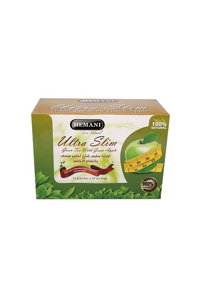 HEMANI Ultra Slim Green Tea with Green Apple 12 Pieces
