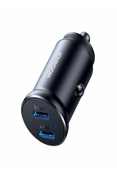 Joyroom JR-CCN06 30W 2C Mini Metal Car Charger Black