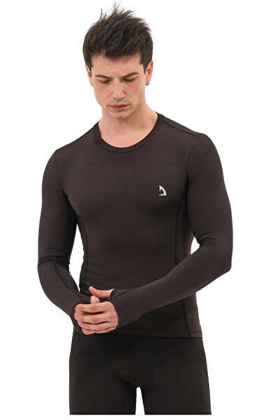 DOMİN SPOR Erkek Siyah Parmak Detaylı Compression Spor Body T-shirt: Hareket Özgürlüğü Ve Şıklık Bir Arada