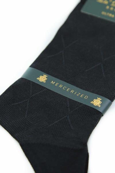 La Pescara Black Diamond Pattern 12 Pcs Ultra Luxury Mercerized Men's Socks CRP330