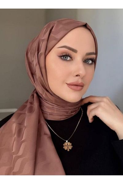VaVscarfs Waterway Cotton Jacquard Shawl Chocolate