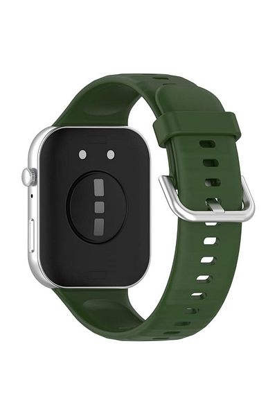 REDz Accessories Silicone Sport Strap, Compatible With Huawei Watch Fit 3, Thin, Adjustable, Dark Green