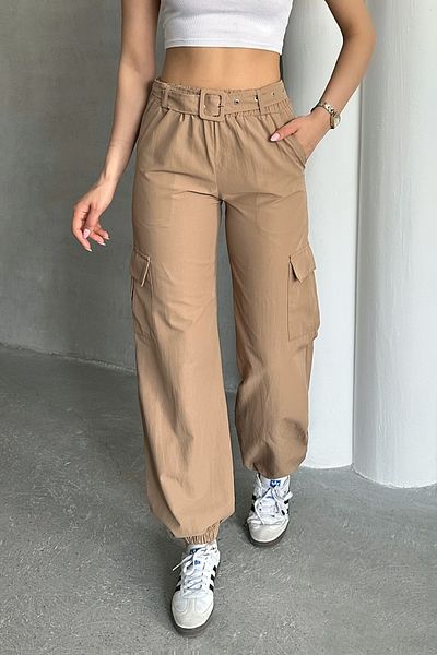 MD trend Γυναικείο παντελόνι Cargo Pocket Belted Jogger
