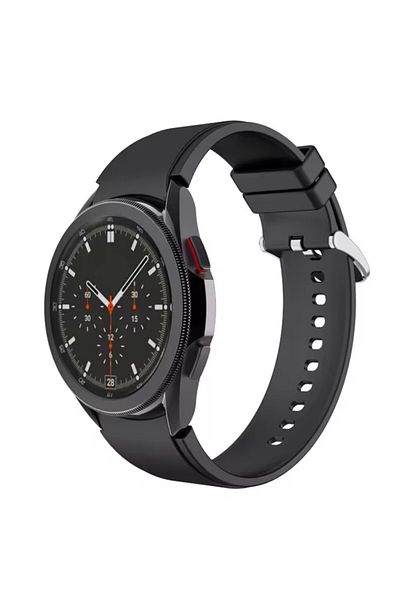 REDz Accessories Curea de ceas inteligent pentru Samsung Galaxy Watch, lățime 20 mm, silicon lichid, neagră