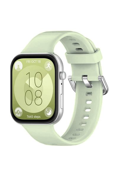 REDz Accessories Silicone Sport Strap, Compatible With Huawei Watch Fit 3, Thin, Adjustable, Light Green