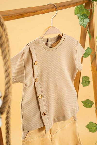 bombe Baby Girl Boy Bottom Top Double Set Cream