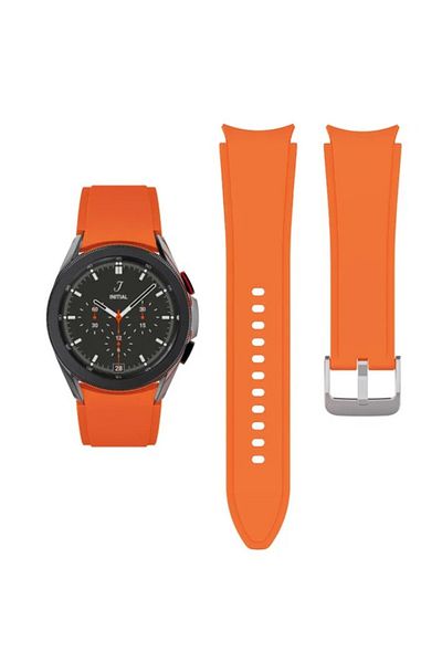 REDz Accessories Silicone Strap For Samsung Galaxy Watch 4/5/5 Pro/6, Width 20 Mm, Orange