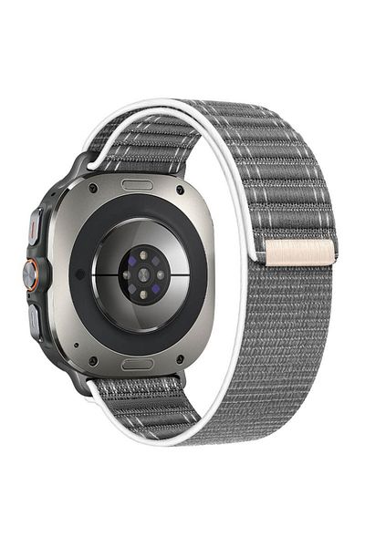 REDz Accessories Elastic Sport Strap, for Samsung Galaxy Watch Ultra 47mm, Adjustable Buckle Strap, Nylon, Gray