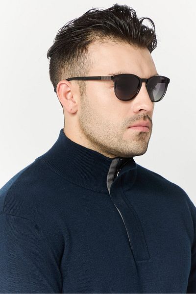 Timberland Men Tb931920d53 Round Sunglasses, Black