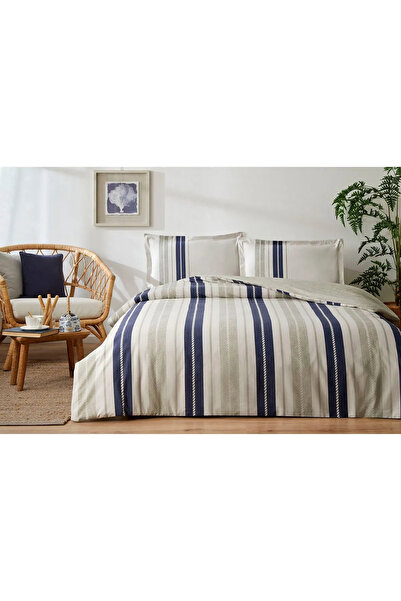 Özdilek Marine Line Single Ranforce Duvet Cover Set - Beige