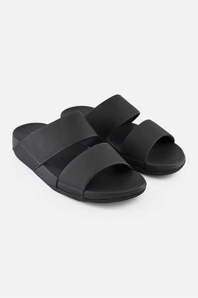 English Laundry Men Slip On Sandals, Dark Grey