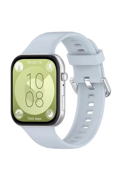 REDz Accessories Curea sport din silicon, compatibilă cu Huawei Watch Fit 3, subțire, reglabilă, albastru deschis