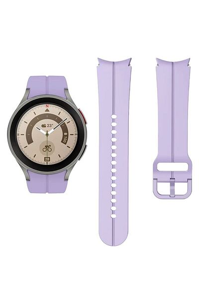 REDz Accessories Sport Strap For Samsung Galaxy Watch, Adjustable, Striped, Silicone, Purple