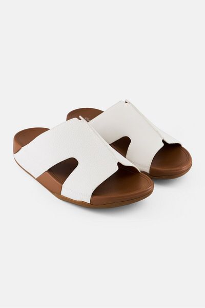 English Laundry Men Slip On Arabic Sandals, White