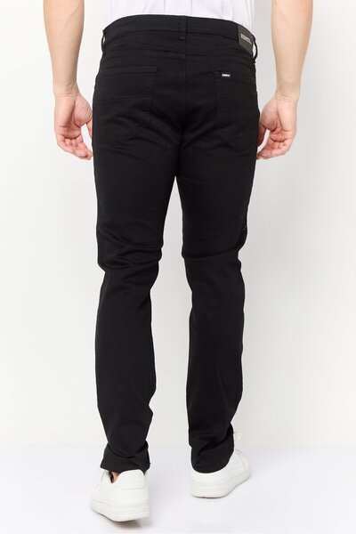 Riders by Lee Men Slim Fit Plain Stretchable Jeans, Black