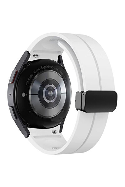 REDz Accessories Μαλακός μαγνήτης λουράκι, αθλητικό για Samsung Galaxy Watch 4/5/5 Pro/6, σιλικόνη, λευκό