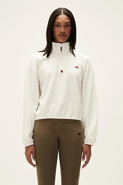 Bad Bear 22.04.12.004-C04 Scarlette Half Zip Women's Sweatshirt White