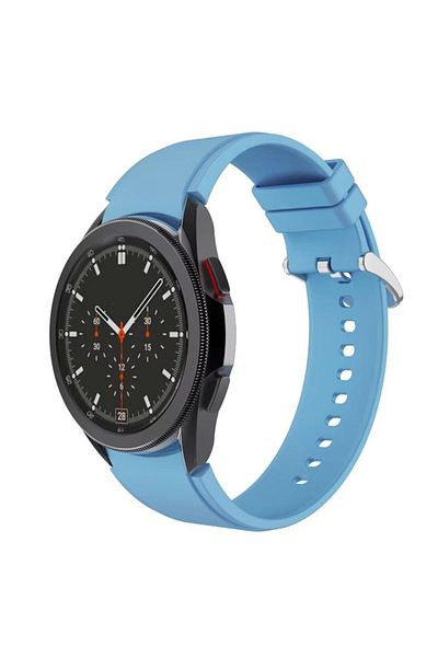REDz Accessories Curea sport din silicon, compatibilă cu Samsung Galaxy Watch, lățime 20 mm, albastru deschis