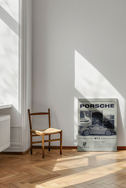 Kanvaspera Porshce Gazete Araba - Kanvas Tablo