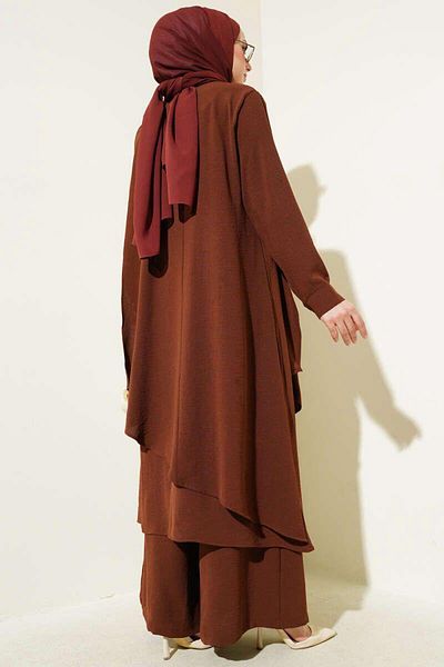 modasindoma γυναικείο μακρύ διπλό κοστούμι hijab