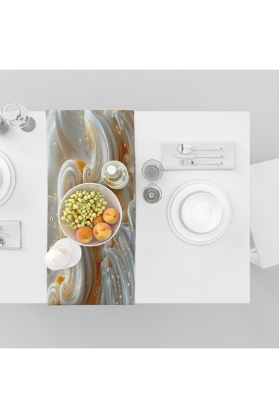 Ahsen Dekoratif 3D Dijital Baskılı Modern Runner 45x100 cm | Şık ve Etkileyic...