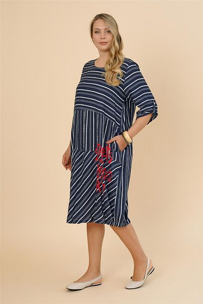 Zedd+ Plus 25171 Dress Navy Blue