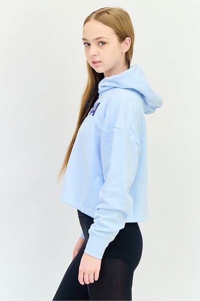 hoka Women Sportswear Fit Long Sleeves Outdoor Sweatshirt, Light Blue