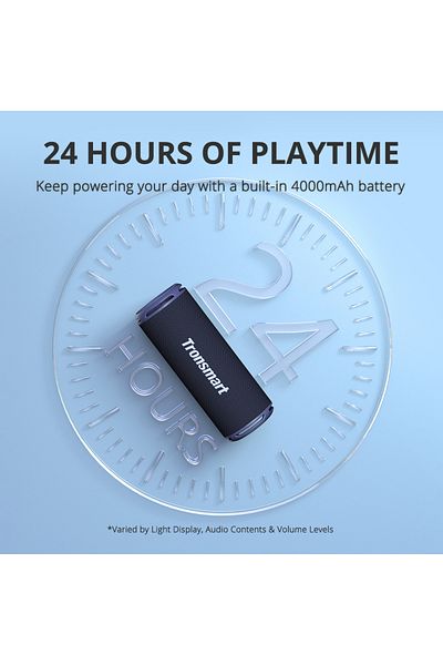 Tronsmart T7 Lite 24W Portable Outdoor Speaker Bluetooth 5.3 IPX7 Waterproof, 24 Hours Playtime-Blue