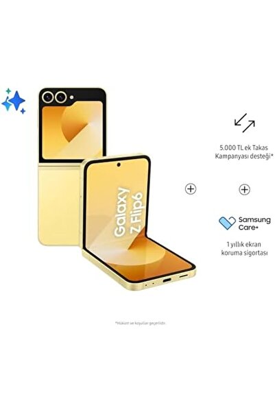 Samsung Galaxy Z Flip6, 12GB RAM, 256GB Storage, Yellow, 50MP Camera, 1 year Seller Warranty (Intern