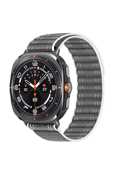 REDz Accessories Elastic Sport Strap, for Samsung Galaxy Watch Ultra 47mm, Adjustable Buckle Strap, Nylon, Gray