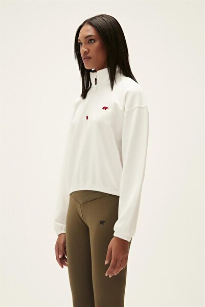 Bad Bear 22.04.12.004-C04 Scarlette Half Zip Women's Sweatshirt White