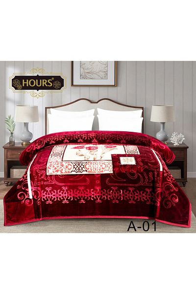 HOURS Horse blanket for two people, duvet cover, made of durable and soft, patterned fabric, 6 kg